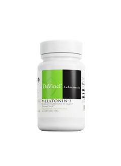 DaVinci Laboratories of Vermont DaVinci Labs Melatonin-3 - Sleep Supplement & Antioxidant & Immunity Support with 3 mg Melatonin* - Vegetarian - Gluten Free - 60 Capsules  - Image 1