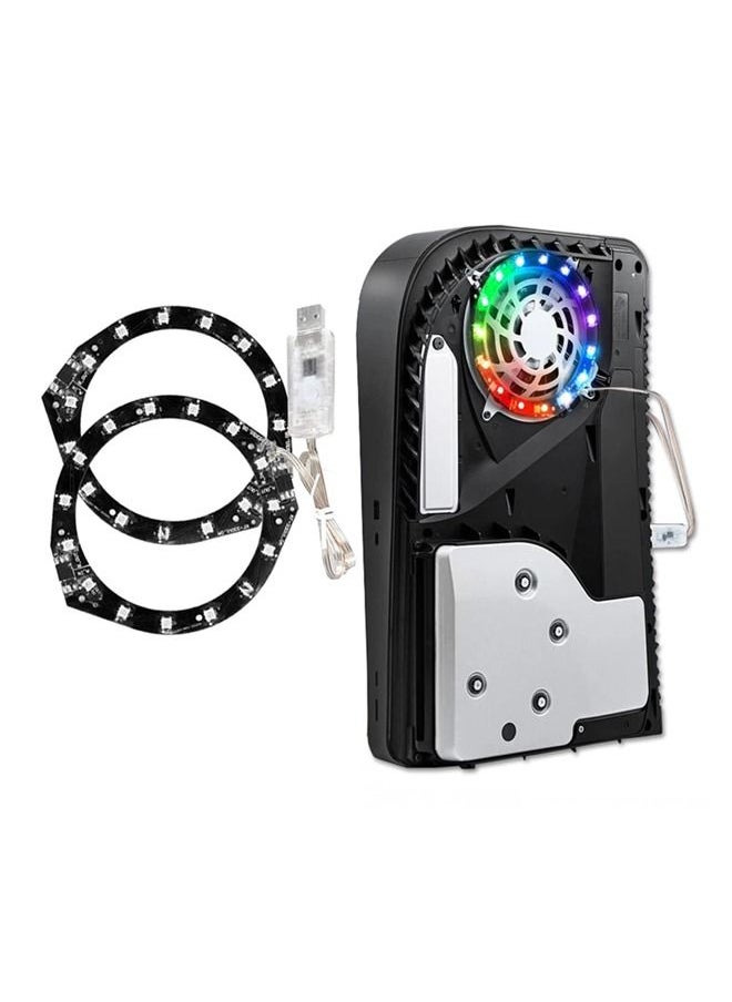 Generic - 5V 8-Color RGB Ring Strip Lights For PS5 Host Light Strip LED Sticker for PS 5 Console Light Bar Decals with Remote Control - Image 1