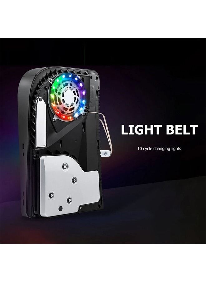 Generic - 5V 8-Color RGB Ring Strip Lights For PS5 Host Light Strip LED Sticker for PS 5 Console Light Bar Decals with Remote Control - Image 1