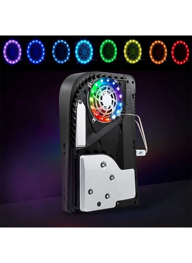 Generic - 5V 8-Color RGB Ring Strip Lights For PS5 Host Light Strip LED Sticker for PS 5 Console Light Bar Decals with Remote Control - Image 1