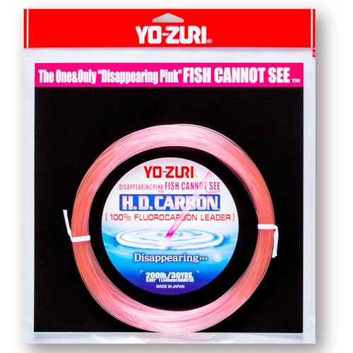 DUEL Yo-Zuri 30-Yard HD Fluorocarbon Leader Line, Pink, 200-Pound - Image 1