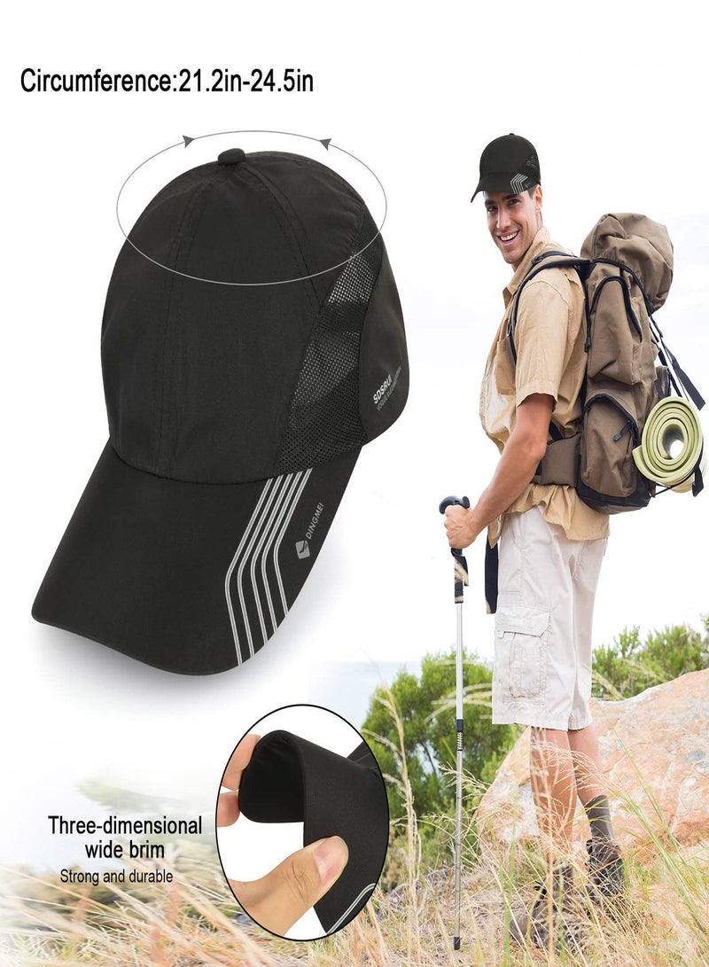 SYOSI Foldable Baseball Cap,  Mesh Quick Dry Hat Breathable Summer Sun Protection Cap Unisex Outdoor Sports Hats with Adjustable Buckle Soft Brim Peaked Cap Lightweight Running Cap for Outdoor - Image 2