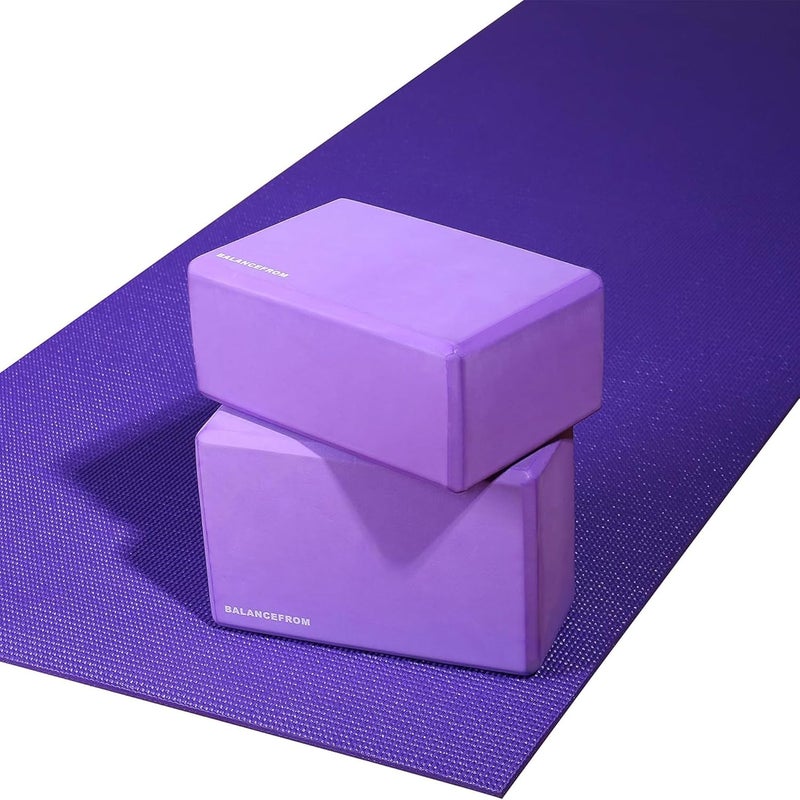 Fitvids حصيرة اليوغا متعددة الأغراض عالية الكثافة غير قابلة للانزلاق من BalanceFrom GoYoga مع حزام حمل - Image 4