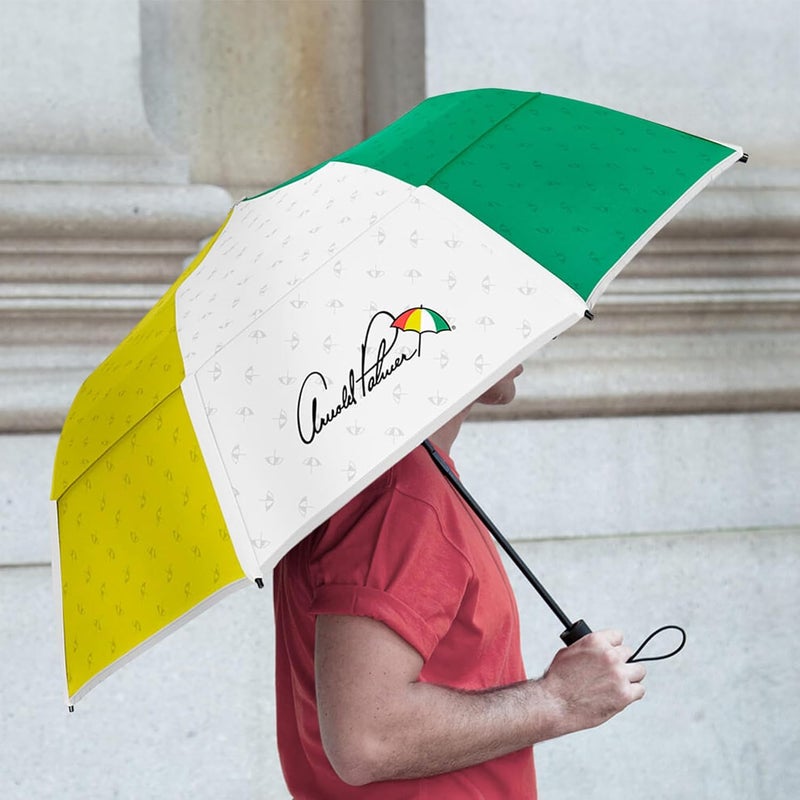 Weatherman Arnold Palmer Compact Collapsible Umbrella for Car and Backpack - Windproof, Resists Up to 55 MPH Winds - Protection From Wind, Rain & Sun (Classic) - Image 2