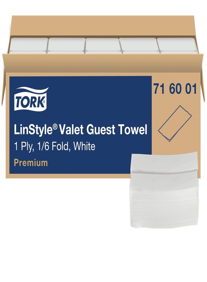 Tork LinStyle Valet Guest Towel White, 1/6 Fold, 5 x 100 Towels, 716001 - Image 1