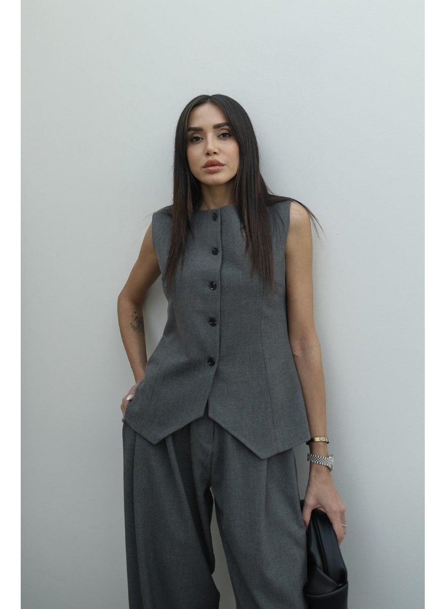 Havoş Gray Carine Vest  - Image 1