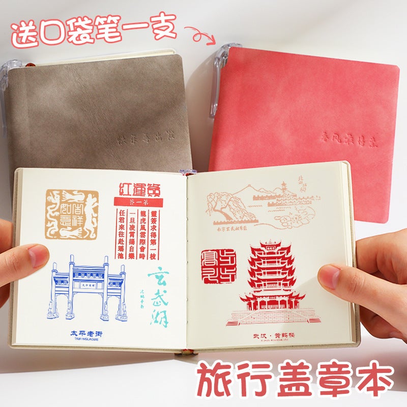 Cute Mini Stamp Notebook – Square Pocket Planner with Blank Grid Pages - Image 4