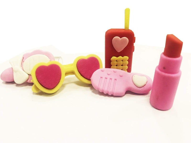 COI Fashion 3D Girl Sandal, Purse, Mobile Erasers for Kids Birthday Gift/Return Gift Set of 16 - Image 5