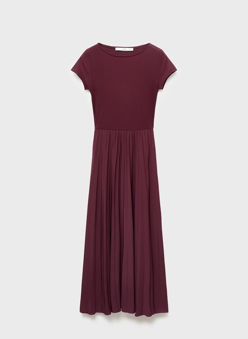 MANGO Combined pleated dress