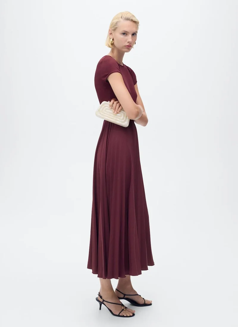 MANGO Combined pleated dress