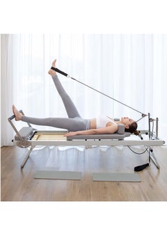 Pilates Reformer Machine Foldable Pilates Machine Equipment for Home Exercise Yoga Equipment Multifunctional Foldable Yoga Bed Adjustable Intensity Pilates Bed