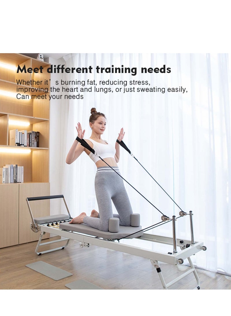 Generic - Pilates Reformer Machine Foldable Pilates Machine Equipment for Home Exercise Yoga Equipment Multifunctional Foldable Yoga Bed Adjustable Intensity Pilates Bed - Image 1