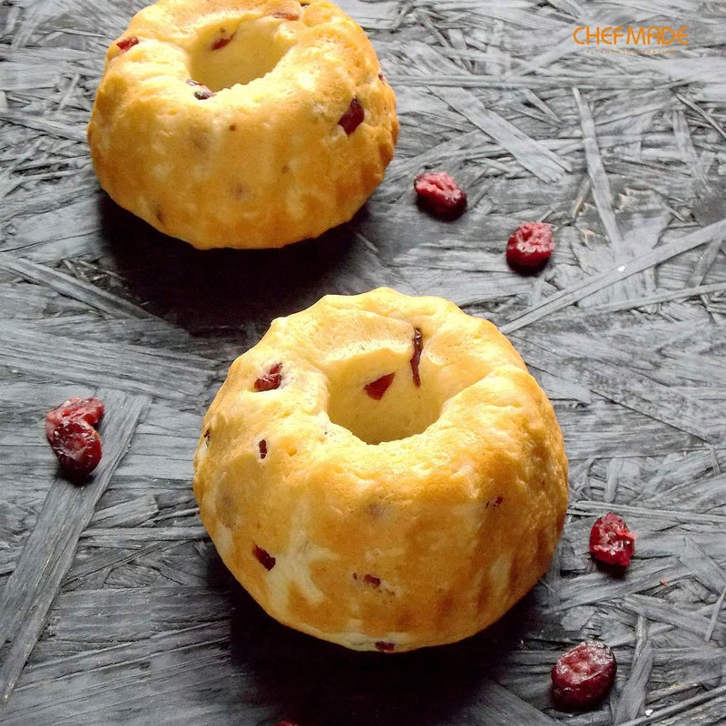 CHEFMADE Mini Tube Pan Set, 4-Inch 4Pcs Non-Stick Kugelhopf Mold for Oven and Instant Pot Baking (Champagne Gold) - Image 3