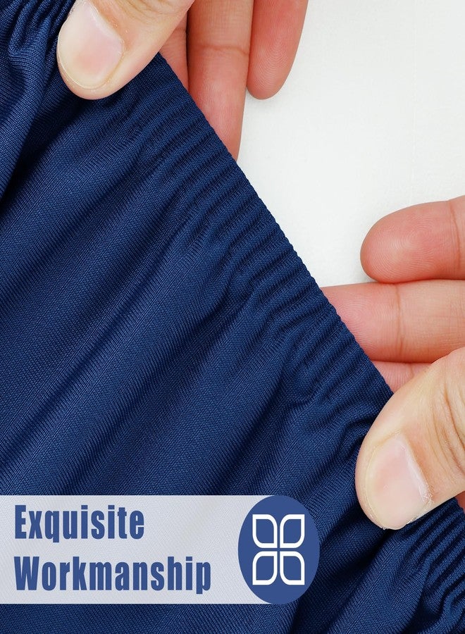 Moosfor Spandex 6 Foot Rectangle Table Cloth 2 Pack, Elastic Fitted Tablecloths for Picnic, Stretch Washable Patio Table Cover for Outdoor, Camping, Banquet and Parties (Navy, 30"x72") - Image 4