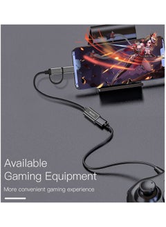 Yesido Yesido GS02 Cotton Braided Cable 2 in 1 Widely Compatible Anti-stretch 10CM OTG Adapter Type-C/Micro TO USB - Black  - Image 5