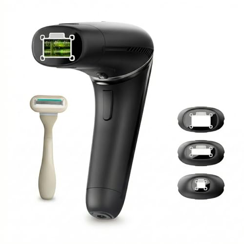 Silk'n 7 IPL Hair Removal Device for Women and Men, FDA-Cleared Permanent Hair Reduction at Home, 360° Rotating Head, Galvanic + IPL Technology, 3 Smart Attachments, Skin Tone Sensor, Painless, Black - Image 1