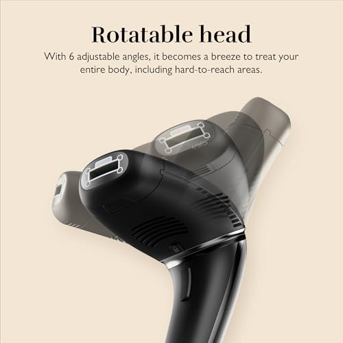 Silk'n 7 IPL Hair Removal Device for Women and Men, FDA-Cleared Permanent Hair Reduction at Home, 360° Rotating Head, Galvanic + IPL Technology, 3 Smart Attachments, Skin Tone Sensor, Painless, Black - Image 3