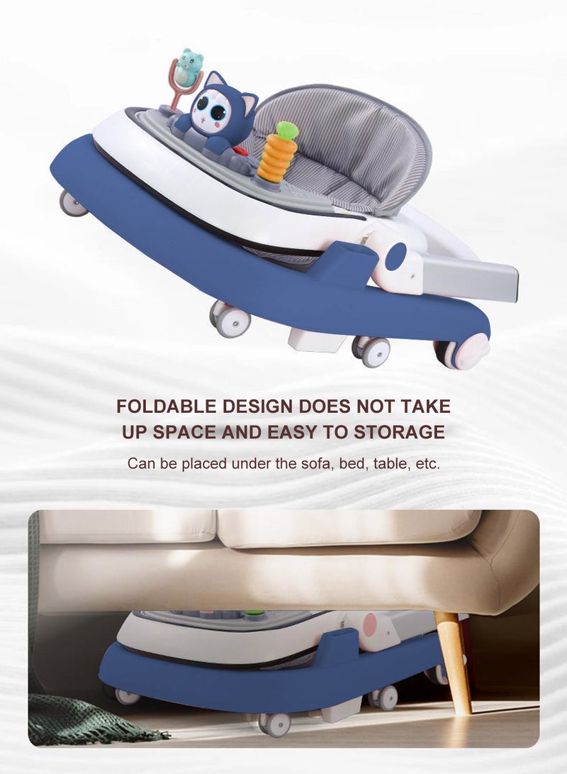 ما بيبي طفل ووكر طفل صغير دفع ووكر مع وسادة القدم ودفع مقبض ووكر للطفل مع عجلات - Image 5