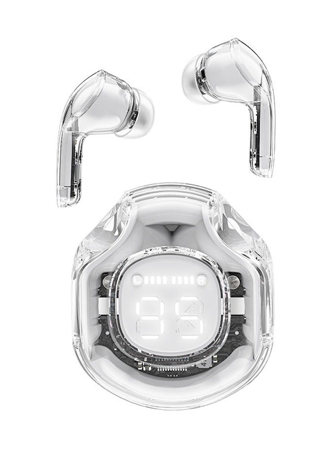 ACEFAST Wireless Open Ear Earbuds with Rich Bass, 32H Playtime Earbuds, Bluetooth 5.4 Sports Headphones with Charging Case, IP54 Waterproof for Running, Cycling, Walking, Workout (T8) - White - Image 1