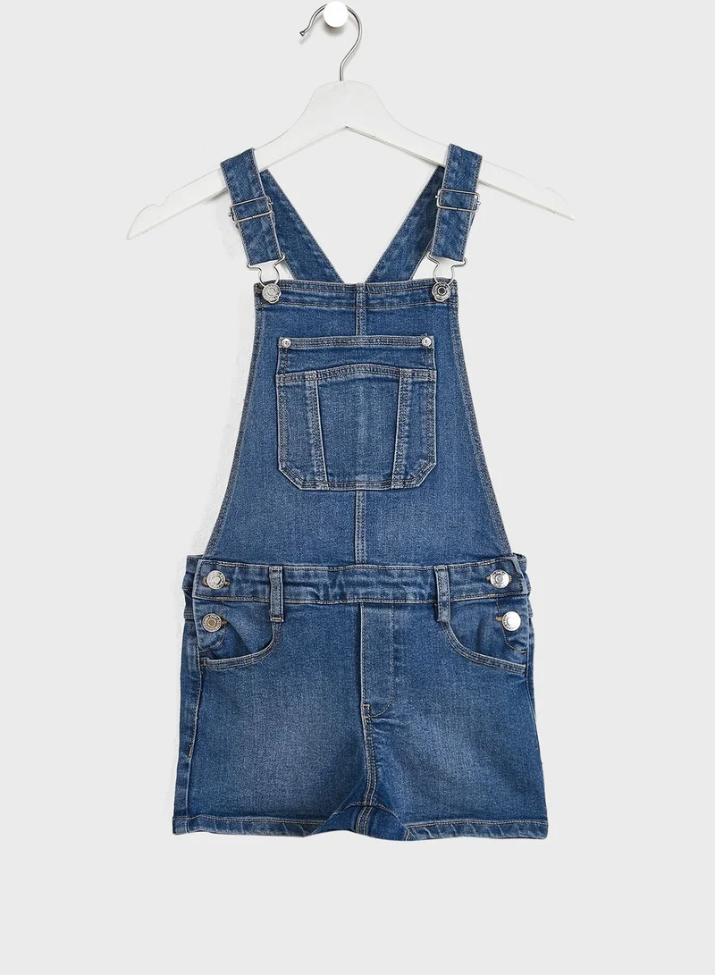 Ovs Youth Mid Wash Denim Dungaree