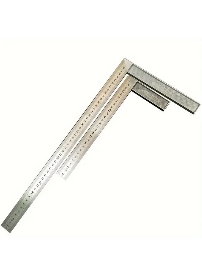 Stainless Steel Corner Ruler 300mm Square Silvery Textured Grip For Precision Woodworking Crafting Leveling Tool - Image 3