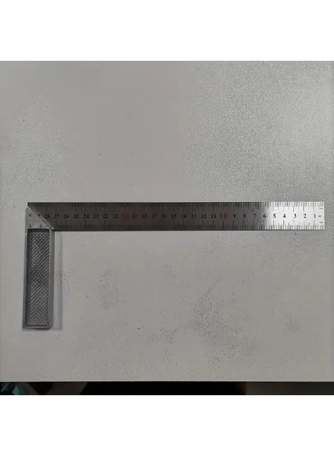 Stainless Steel Corner Ruler 300mm Square Silvery Textured Grip For Precision Woodworking Crafting Leveling Tool - Image 1