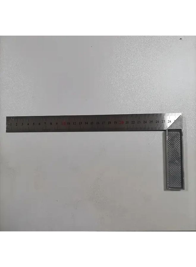 Stainless Steel Corner Ruler 300mm Square Silvery Textured Grip For Precision Woodworking Crafting Leveling Tool - Image 5