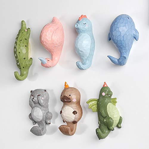 GeekGoodies GeekGoodies Flamingo Handmade Craft Animal Resin Wall Hooks for Kitchen Bathroom Bags Towel Coat Keys Robe Home Offices 1 Pack Flamingo - Image 5