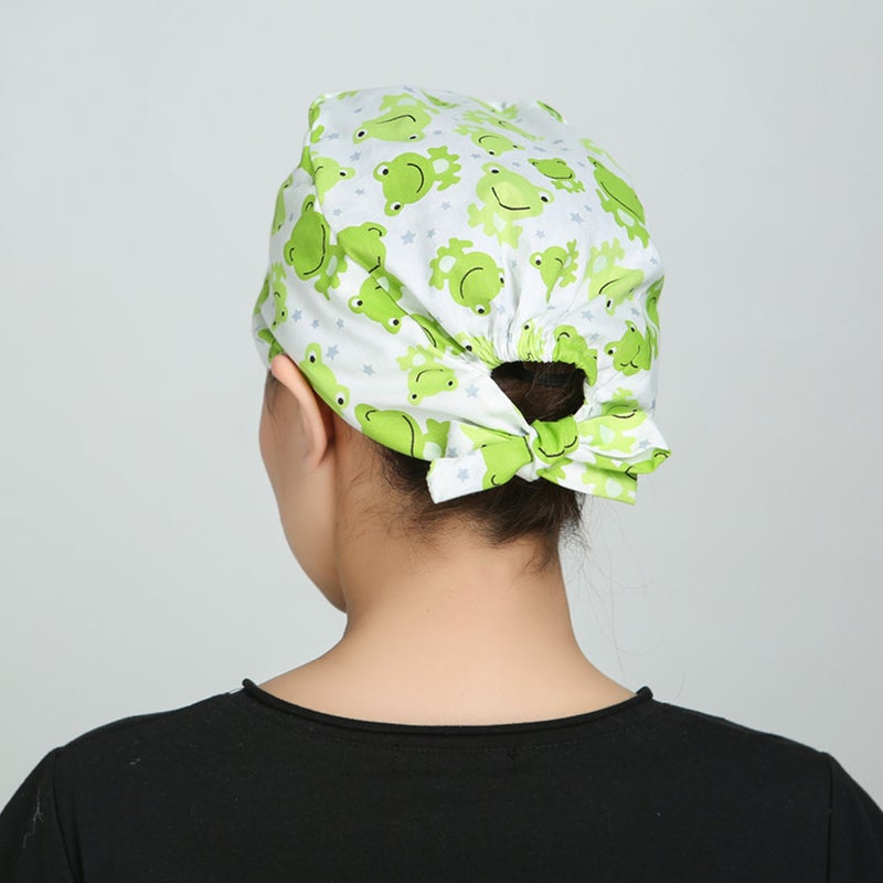 Printed Operating Room Hat Hat Strap Working Cotton Hat - Image 4