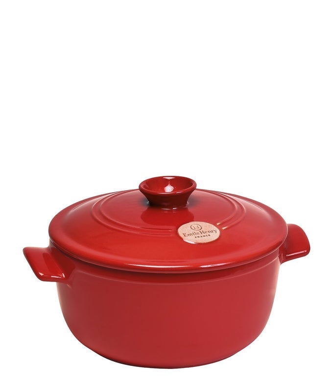 FLAME ROUND STEWPOT DUTCH OVEN 26 QUART BURGUNDY