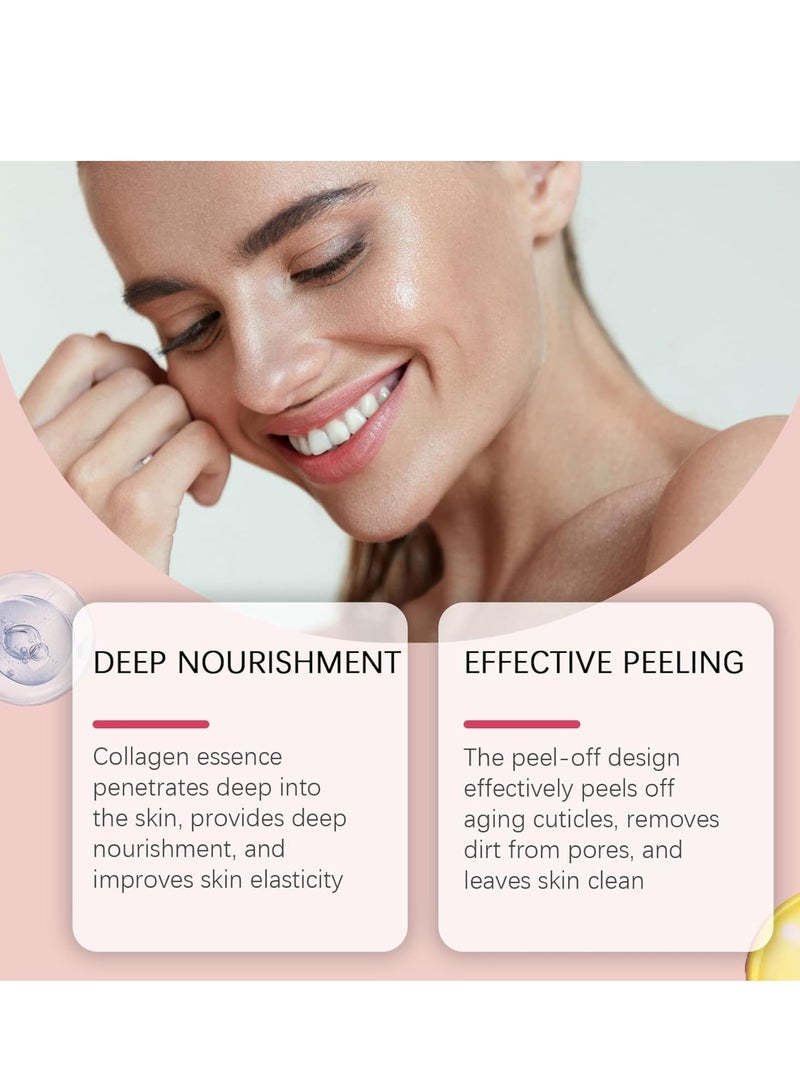 Hoygi قناع كولاجين ليلي للتغليف 75 جرام يروي البشرة بعمق طوال الليل قناع وجه كولاجين قناع تقشير كولاجين عميق قناع كولاجين ليلي للتغليف لتوحيد لون البشرة وتغذية عميقة - Image 2