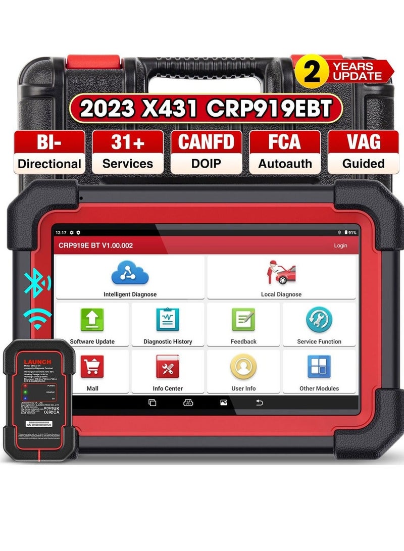 2024 LAUNCH CRP919E BT Bidirectional Car Full Diagnostic Scanner Key Programming