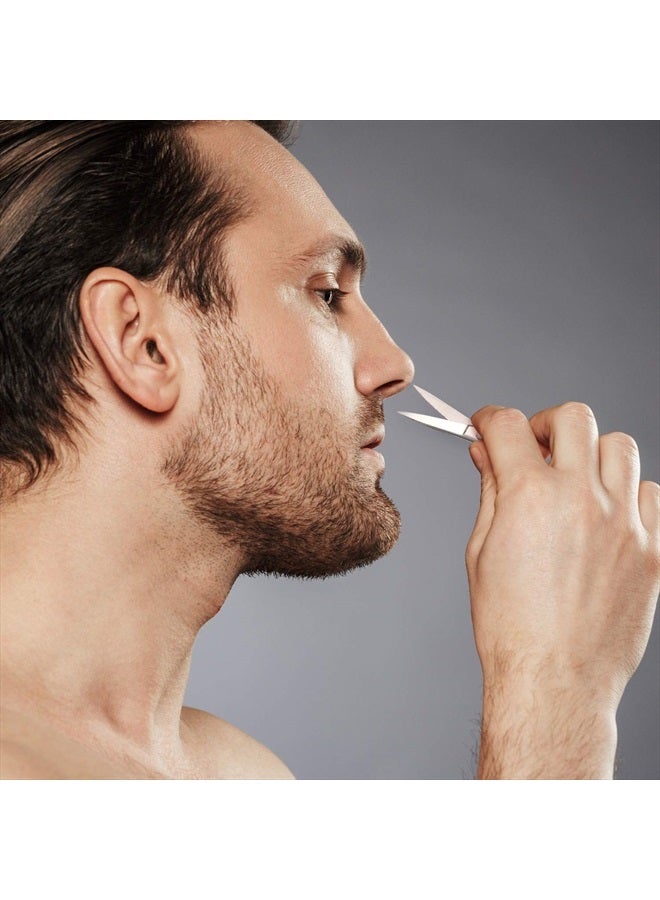 Mudder مجموعة 3 قطع من مقص الأنف الصغير لتشذيب شعر الوجه، مقص تجميل مصغر من الفولاذ المقاوم للصدأ، مقص مدبب لتشذيب الحواجب، الأنف، الشارب، اللحية - Image 5