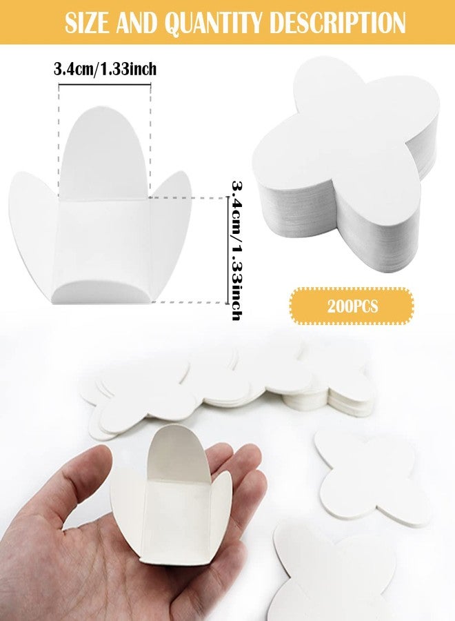 LCJAOF 200Pcs Chocolate Truffle Wrappers Paper Cups Liners for Candy, Desserts, Cupcakes, and Mini Snacks White Cupcake Cups for Muffins and More (White) - Image 2