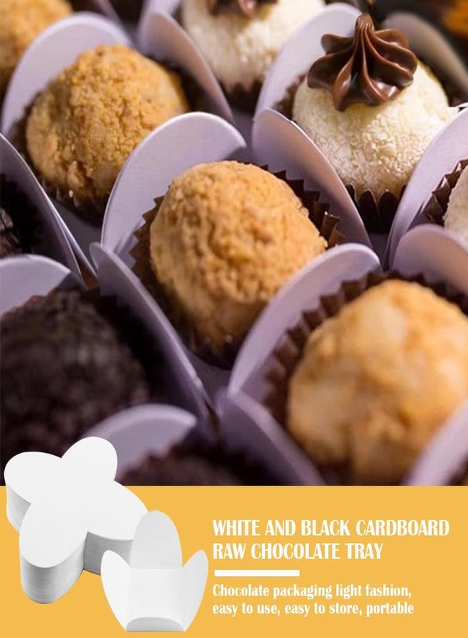 LCJAOF 200Pcs Chocolate Truffle Wrappers Paper Cups Liners for Candy, Desserts, Cupcakes, and Mini Snacks White Cupcake Cups for Muffins and More (White) - Image 5