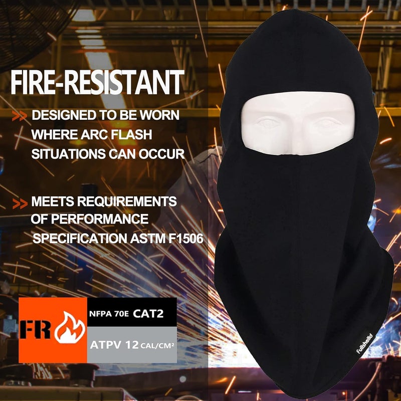 Fullsheild FR Balaclava Face Mask Flame Resistant Balaclava FR Mask for Men Arc Rated NFPA2112 CAT2 Cover Hood for Welding - Image 3