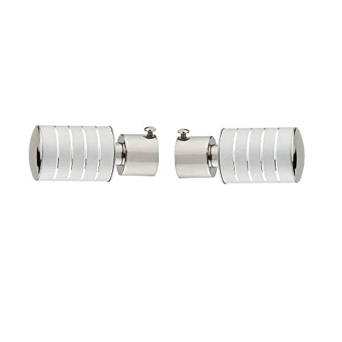 Welson Modern Stainless Steel Curtain Bracket with Support, 1 Inch Rod Pocket Finials, Silver - 8 Pair, 10cm L x 5cm W, Home, Hotel, Restaurant, Garden, Party Hall, Bedroom, Living Room - Image 5