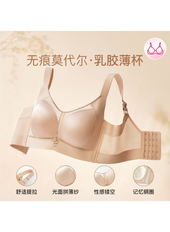 Fenton push-up Anti-sagging Anti-spill Soft Underwire Bra For Large Bust Minimizing - Image 4