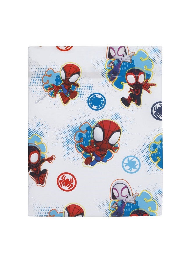 Disney Marvel Spidey and his Amazing Friends Spidey Team Red, White, and Blue 4 Piece Toddler Bed Set - Comforter, Fitted Bottom Sheet, Flat Top Sheet, and Reversible Pillowcase - Image 4