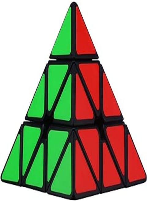Arabest Speed Cube, 3x3 Triangle Magic Cube Puzzle Toy, Speed Cube Rubik Pyramid for Kids' Intelligence Development, Speed Cubing Beginners or Puzzle Enthusiasts, Perfect Gift for All of Kids(Black)