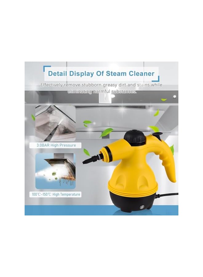 Generic Portable Handheld Steam Cleaner 1000W Multifunctional High Temperature Pressurized Steam Cleaning Machine with 9PCS Accessory for Kitchen Sofa Bathroom Car Window, NL-000658  - Image 3