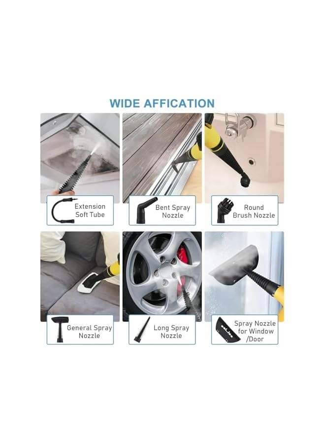 Generic Portable Handheld Steam Cleaner 1000W Multifunctional High Temperature Pressurized Steam Cleaning Machine with 9PCS Accessory for Kitchen Sofa Bathroom Car Window, NL-000658  - Image 4