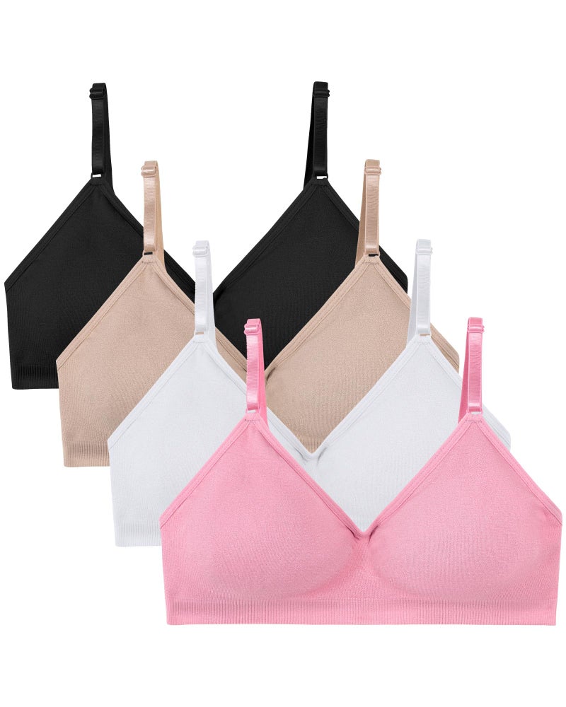 MIK-QUE Girls Seamless Training Bras Adjustable Straps Sports Bras 8-10,10-12,12-14 - Image 1
