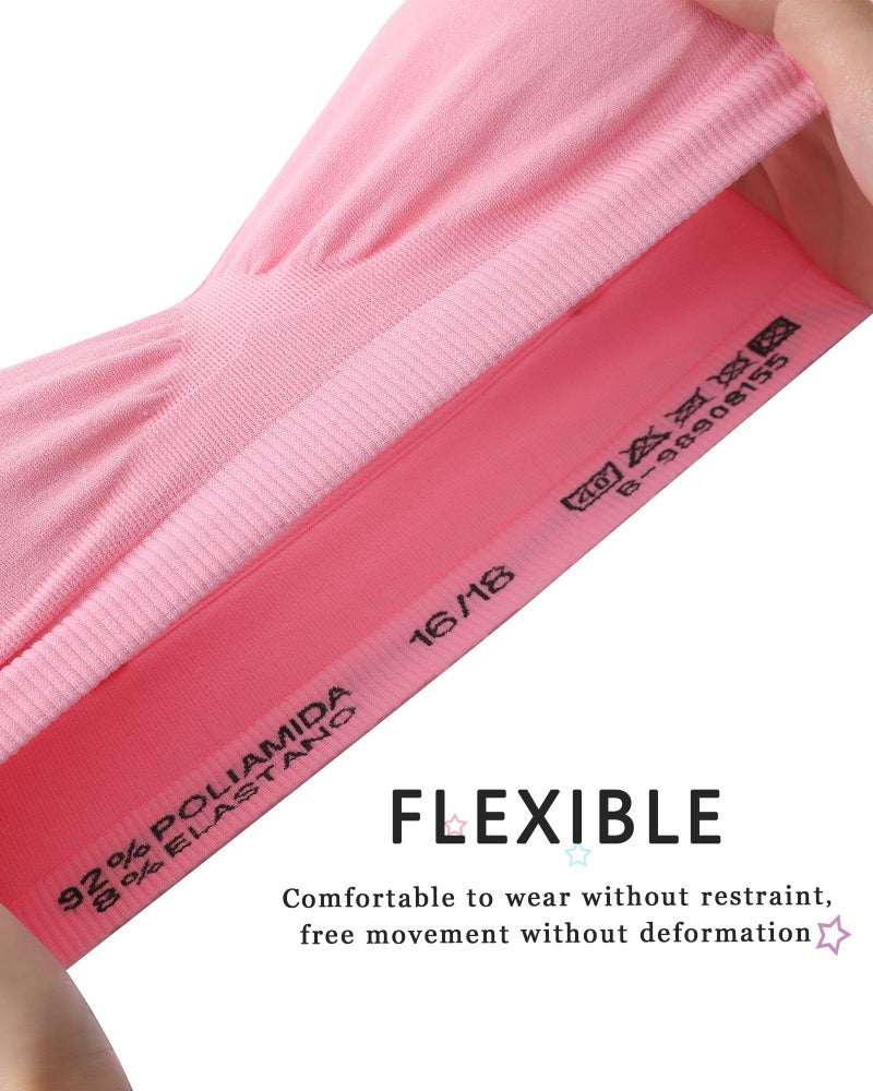 MIK-QUE Girls Seamless Training Bras Adjustable Straps Sports Bras 8-10,10-12,12-14 - Image 4