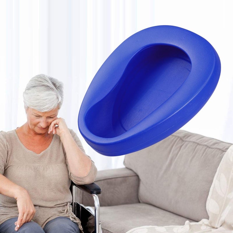 comfrt Thicken Bed Pan Bedridden Paralyzed Elderly Care Bedpan Plastic Toilet Bowl (Blue) - Image 3