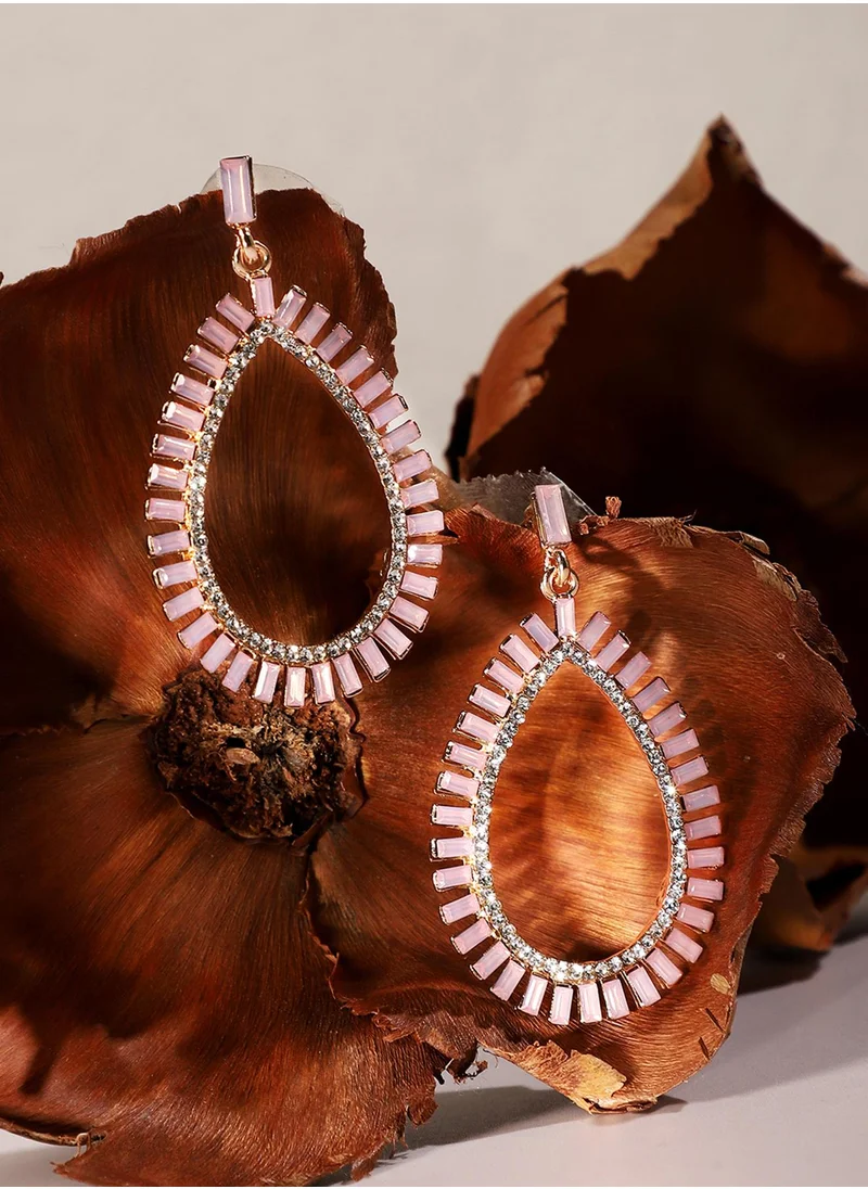 SOHI Circular Teardrop Earrings