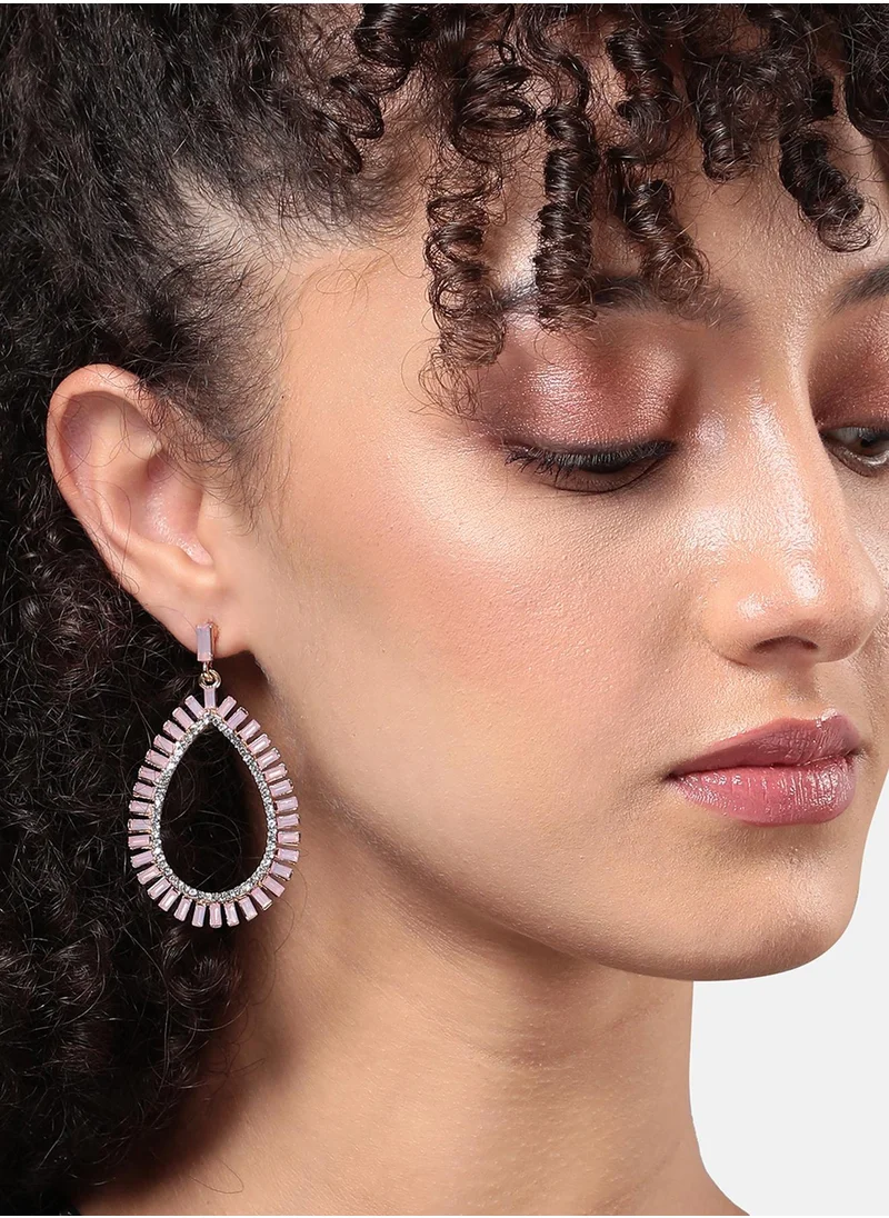 SOHI Circular Teardrop Earrings