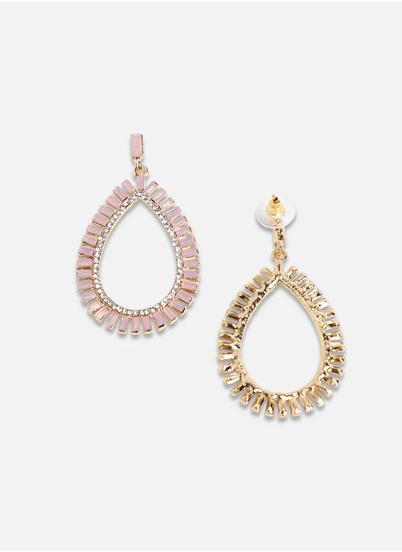 SOHI Circular Teardrop Earrings