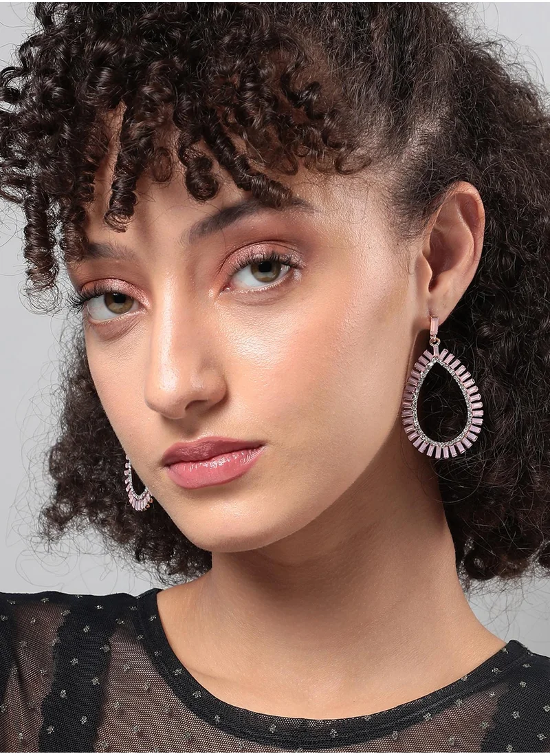 SOHI Circular Teardrop Earrings