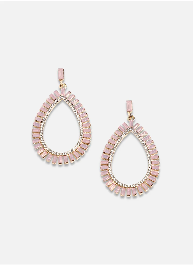 SOHI Circular Teardrop Earrings